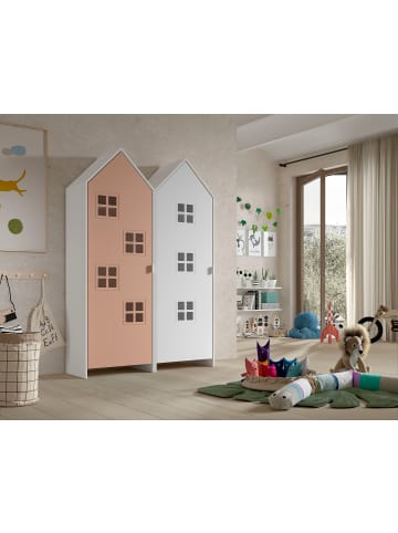 58 aufm Kessel REGALSCHRANK Set Kania 115x37x171 MDF Weiß /Bunt