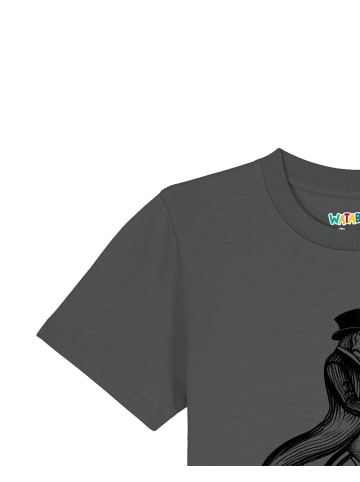 wat? Apparel T-Shirt T-Rex auf Fahrrad in Grau