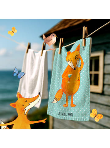 Mr. & Mrs. Panda Handtuch Fuchs Lord ohne Spruch in Türkis Pastell