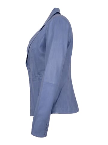 JILANI Lederblazer Lammnappa in Blau