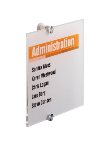 Durable Türschild CrystalL Sign 210x210mm farblos