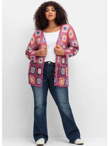 sheego by Joe Browns Longstrickjacke in pink