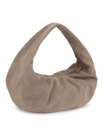 Les Visionnaires Greta Icon Schultertasche Leder 43 cm mushroom
