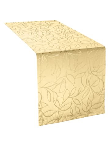 Erwin Müller Jacquard, Baumwollmischung Outdoor-Tischläufer Terrassa in sekt