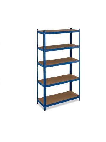 relaxdays Schwerlastregal in Blau - (B)100 x (H)180 x (T)40 cm