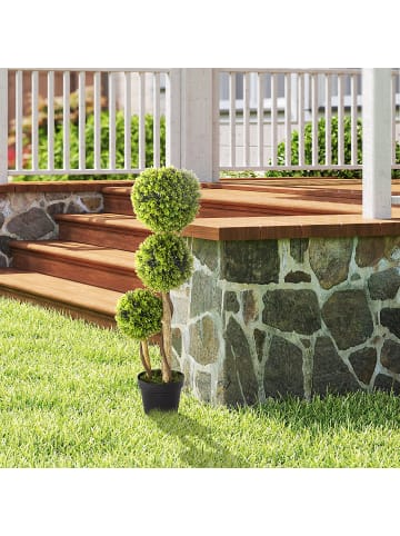 HOMCOM Kunstpflanze-17L x 17B x 90H cm-Grün