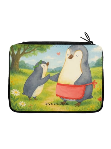 Mr. & Mrs. Panda Malmappe Pinguin mit Kind Design ohne Spruch in Weiß