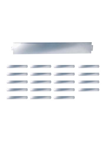 relaxdays 20 x Rasenkante in Silber - (B)100 x (H)15 cm