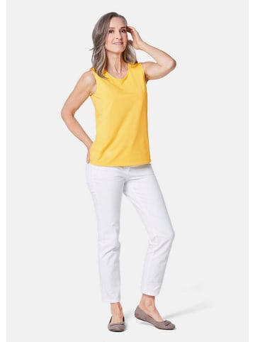 GOLDNER Gepflegtes Top in formstabiler Ware in zitronengelb