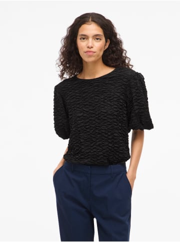 Vila Oberteil mit kurzen Ärmeln in Black Beauty