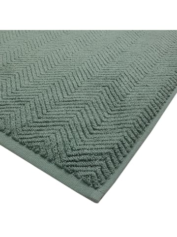 Framsohn 2er Set: Zwirnfrottier BIO Badevorleger "OCEAN" in Pinie - (L) 70 x (B) 50 cm