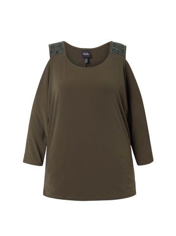 Ulla Popken Shirt in olivgrau