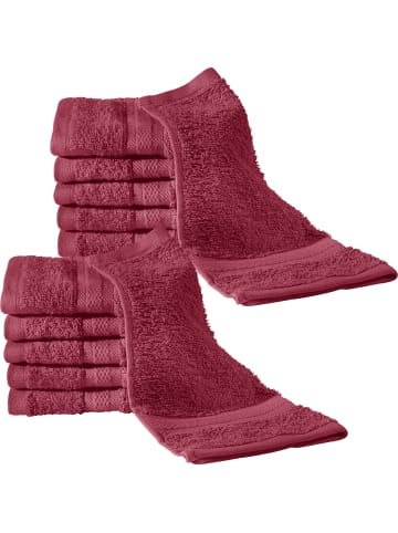 REDBEST Frottier Seiftuch 12er-Pack Chicago in weinrot