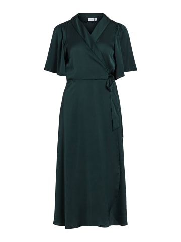 Vila Kleid mit V-Ausschnitt in Scarab