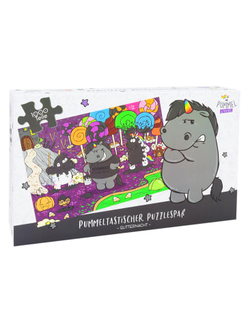 United Labels 1000 Teile Pummel und Friends Puzzle Grummeleinhorn Glitternacht in Mehrfarbig