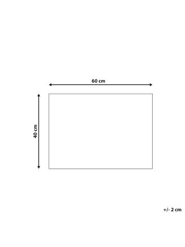 Beliani Fußmatte TOPKO in Naturfarben/Weiß - (W) 40 x (L) 60 cm