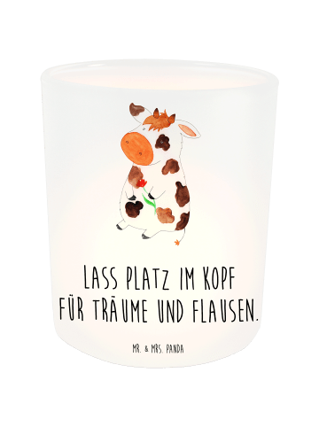 Mr. & Mrs. Panda Kerzenhalter Kuh mit Spruch in Transparent