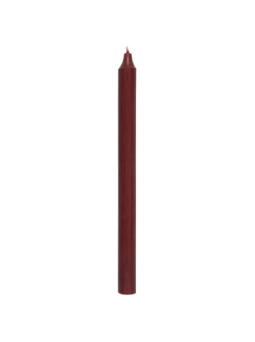 IB Laursen Stabkerze rustikal 29 cm in bordeaux