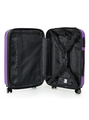Hauptstadtkoffer Spree - Koffer Flugzeug Trolley Handgepäck Hartschale TSA 42L in Lila