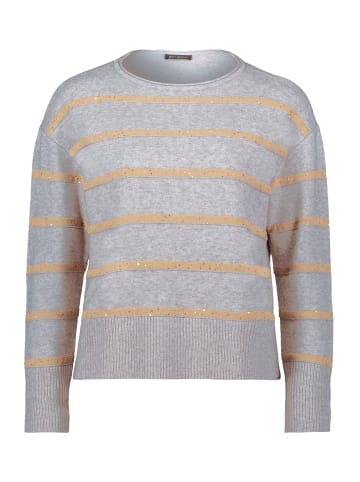 Betty Barclay Strickpullover mit Pailletten in Patch Grey/Beige