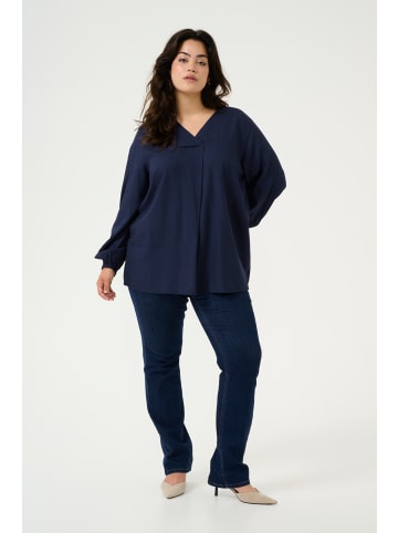 KAFFE curve Langarm-Bluse KCelse in Midnight Marine