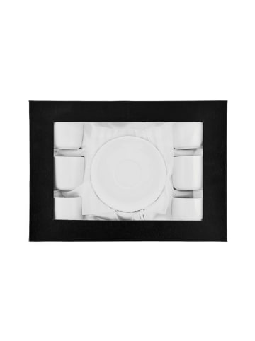 Almina Almina 12 Teiliges Kaffeetassen-Set aus Porzellan Weiß in Weiß