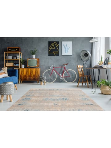 Arte Espina Kurzflor Teppich Baroque 325 in grau - türkis - rechteckig