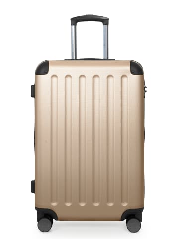 Hauptstadtkoffer Spree - Mittelgroßer Hartschalenkoffer Trolley TSA, 65cm, 4 Rollen, 74 L in Champagner