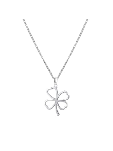 Alexander York Kette mit Anhänger KLEEBLATT in 925 Sterling Silber, 2-tlg. in silber