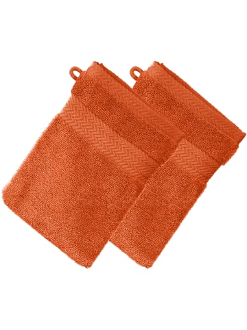 Erwin Müller Frottier Waschhandschuh 2er-Pack Friedrichshafen in orange