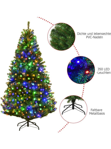 COSTWAY Künstlicher Weihnachtsbaum LED in Grün