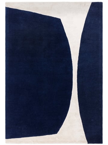 KADIMA DESIGN Teppich Woll-Viskose, Kontrast-Design, Hochflor, Handgetuftet