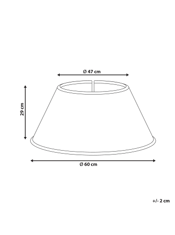 Beliani Weihnachtsbaumkragen HIVER in /Weiß - (W) 60 x (H) 29 x (L) 60 cm