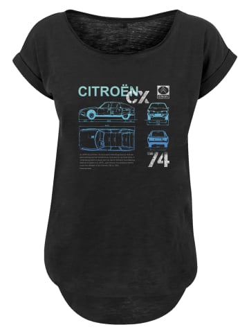 F4NT4STIC Long Cut T-Shirt Citroën CX 74 Spec Designs in schwarz