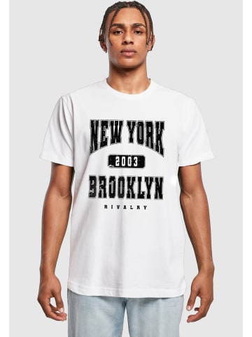 Mister Tee Mister Tee Herren Brooklyn College Style Tee in white