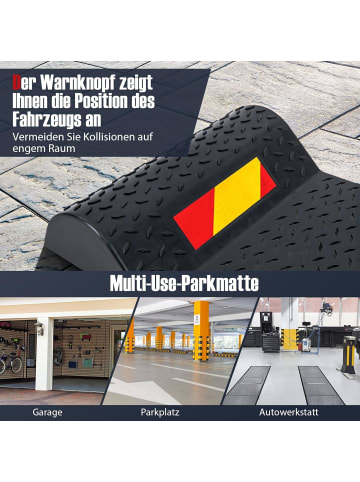 COSTWAY Parkmatten 2er Set in Schwarz