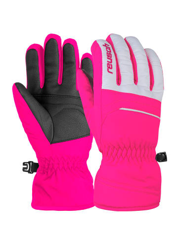 Reusch Fingerhandschuh Alan Junior in pink glo / white