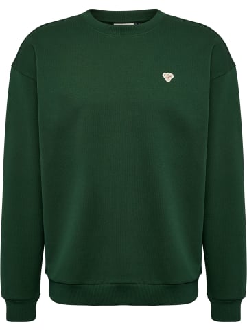 Hummel Klassisches Sweatshirt mit Rundhals und dezentem Emblem in Grün