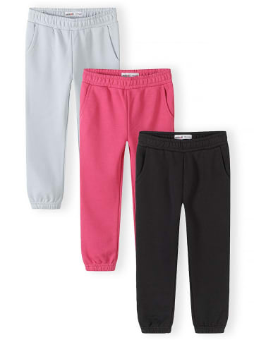 Minoti 3-er Pack Jogger Pants 30FLEECE155 in pink