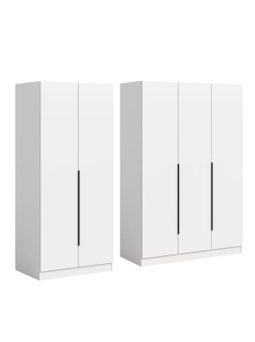 ebuy24 Kleiderschrank Kopenhagen Weiß 200 x 52 cm