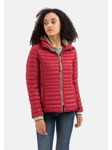 Camel Active Steppjacke mit abnehmbarer Kapuze in Rot