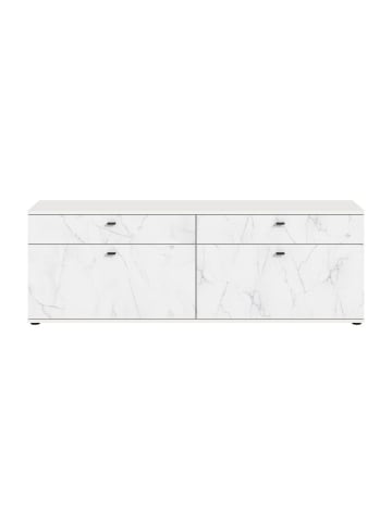 ebuy24 TV Tisch Stone Weiß 180 x 40 cm