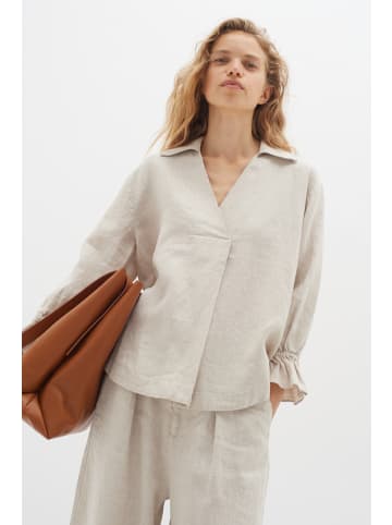 InWear Kurzarm-Bluse PegIW Lockere Passform in Haze Melange