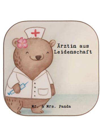 Mr. & Mrs. Panda gläseruntersetzer Ärztin Leidenschaft Design mi... in Weiß