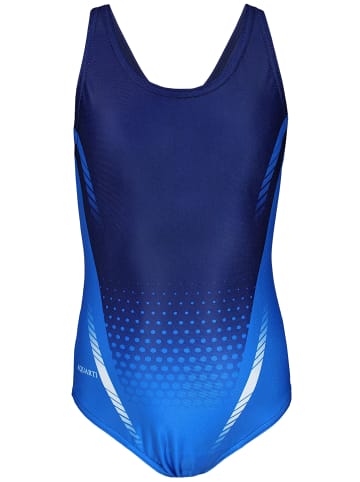 Aquarti Mädchen Badeanzug Chlorresistent Muscleback Wassersport in blau