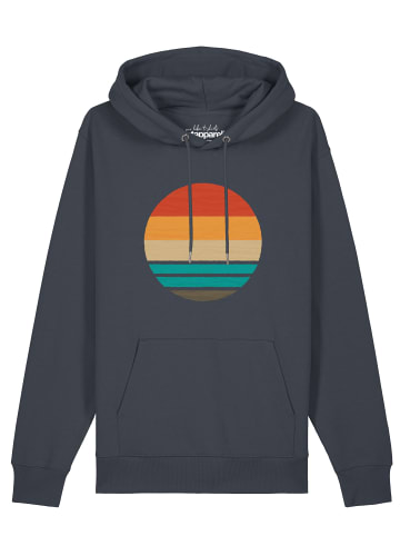 wat? Apparel Sweatshirt Retro Sunset Ocean in India Ink Grey