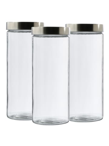 GAUMENKICK 3x Vorratsglas XL Vorratsdose 2,2l in transparent