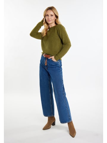 usha FESTIVAL Damen Strick Pullover in Oliv