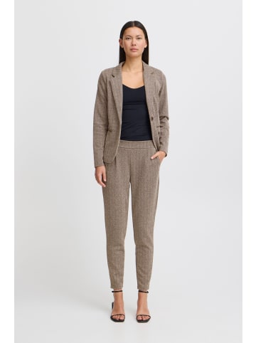 ICHI Casual IHKATE Regular fit in Java/Almond Milk Herringbone