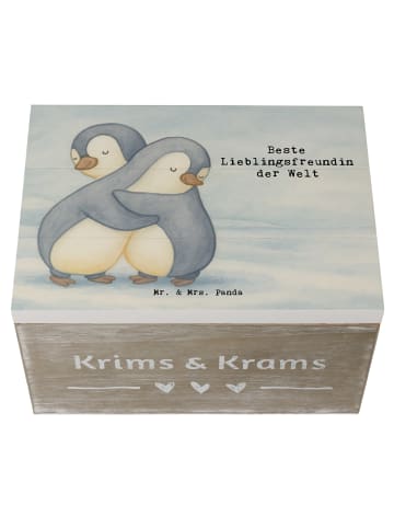 Mr. & Mrs. Panda Truhe Pinguin Beste Lieblingsfreundin der Welt ... in Weiß